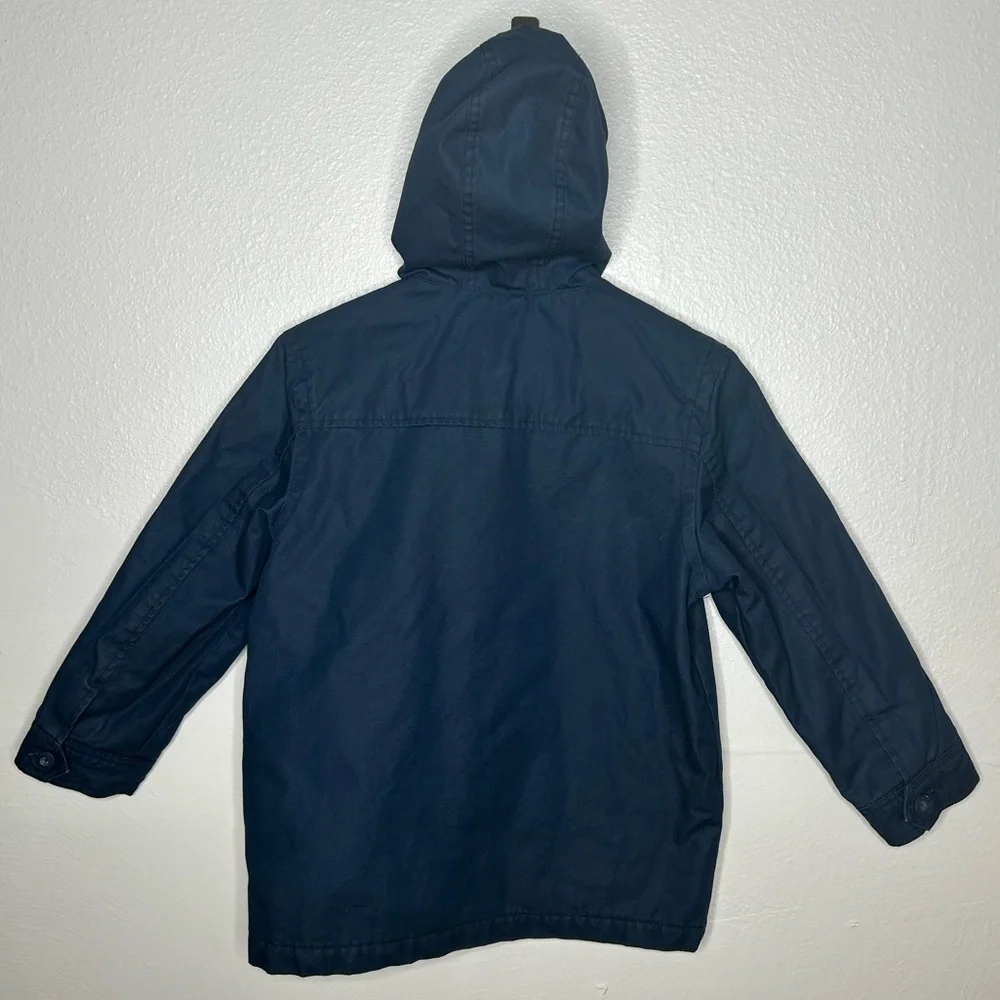Old Navy Blue Water Resistant Hooded Lined Winter Peacoat